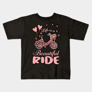 Bicycle Rider Woman Gift Kids T-Shirt